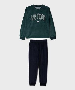 Pyjama en velours 2 pièces imprimé garçon vue1 - GEMO (JUNIOR) - GEMO