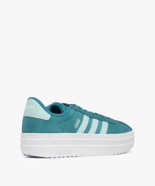 Baskets en cuir VL Court bold avec semelle plateforme femme - Adidas vue4 - ADIDAS - GEMO