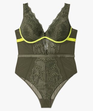 Body femme en tulle et dentelle - Gémo x Lalaa Misaki vue4 - GEMO(HOMWR FEM) - GEMO