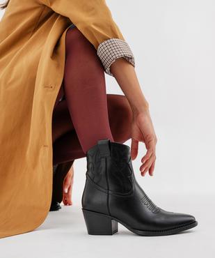 Boots santiags avec dessus brodé femme - Follow Me vue7 - FOLLOW ME - GEMO