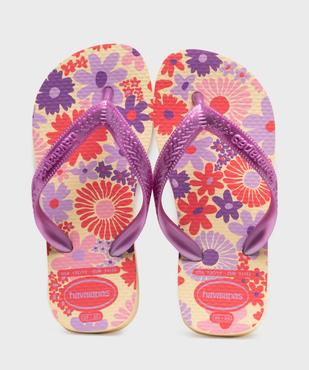 Tongs Kids Flores avec brides dorées fille - Havaianas vue1 - HAVAIANAS - GEMO