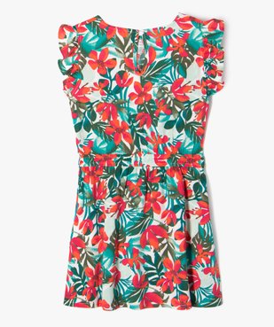 Robe fluide fleurie à volants fille vue3 - GEMO 4G FILLE - GEMO