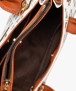 Sac à main femme multicompartiment avec bandoulière amovible vue3 - GEMO (ACCESS) - GEMO