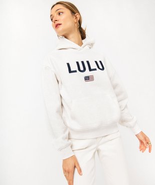 Sweat à capuche en molleton doux femme - LuluCastagnette vue3 - LULUCASTAGNETTE - GEMO