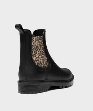 Boots de pluie avec élastiques léopard femme - Follow Me vue4 - FOLLOW ME - GEMO