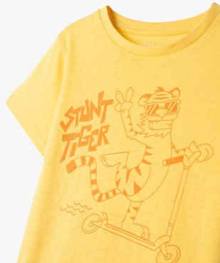 Tee-shirt à manches courtes avec motif animalier garçon vue2 - GEMO (ENFANT) - GEMO