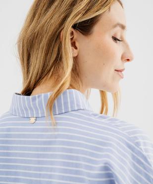 Chemise rayée en coton femme - LuluCastagnette vue3 - LULU CASTAGNETTE GEMO FOR GOOD - GEMO