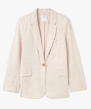 Veste de tailleur en lin chiné femme - LuluCastagnette vue5 - LULUCASTAGNETTE - GEMO