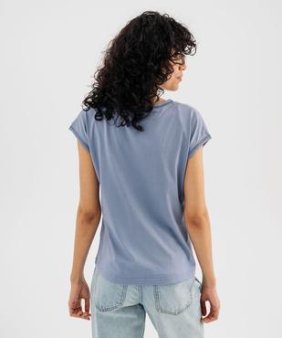Tee-shirt à manches courtes avec finitions scintillantes femme vue3 - GEMO 4G FEMME - GEMO