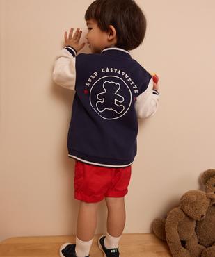 Short en twill avec ceinture tressée bébé garçon - LuluCastagnette vue2 - LULUCASTAGNETTE - GEMO