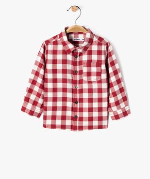 Ensemble 2 pièces chemise à carreaux et tee-shirt manches longues bébé garçon vue2 - GEMO(BEBE DEBT) - GEMO
