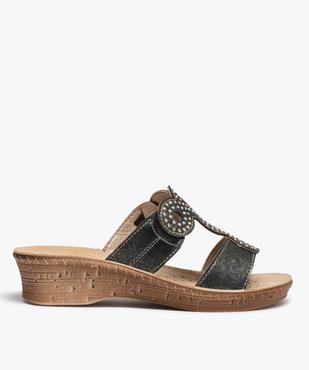 Mules femme confort à larges brides strass vue1 - GEMO (CONFORT) - GEMO