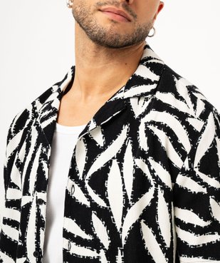 Chemise manches courtes et col cubain en coton imprimé homme vue2 - GEMO (HOMME) - GEMO