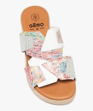 Mules femme confort dessus cuir multicolore vue5 - GEMO (CASUAL) - GEMO