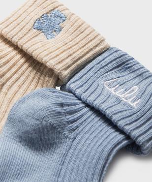 Bottons bébé avec motif brodé sur la tige bébé garçon (lot de 2) - LuluCastagnette vue2 - LULUCASTAGNETTE - GEMO