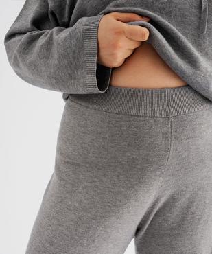 Pantalon large en maille avec taille élastique femme grande taille vue2 - GEMO (G TAILLE) - GEMO