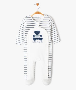 Pyjama en velours ouvert devant bébé - LuluCastagnette vue1 - LULUCASTAGNETTE - GEMO