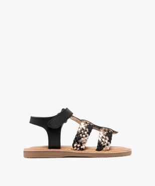 Sandales en cuir à larges brides tressées fille - Tanéo vue1 - TANEO GEMO FOR GOOD - GEMO
