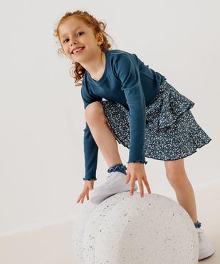 Jupe à volants à motifs fleuris fille vue5 - GEMO 4G FILLE - GEMO
