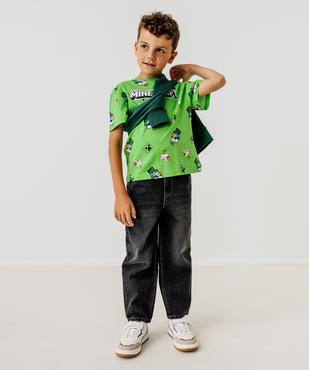 Tee-shirt manches courtes imprimé garçon - Minecraft vue4 - MINECRAFT - GEMO