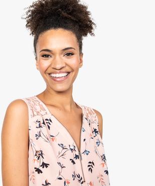Blouse imprimée sans manches avec décolleté zippé vue2 - GEMO(FEMME PAP) - GEMO