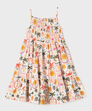 Robe à bretelles, smocks et volants fille vue2 - GEMO 4G FILLE - GEMO