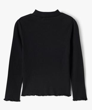 Tee-shirt à manches longues en maille côtelée fille vue3 - GEMO 4G FILLE - GEMO