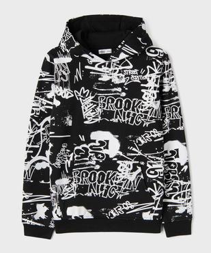 Sweat à capuche à motifs graffiti garçon vue1 - GEMO 4G GARCON - GEMO
