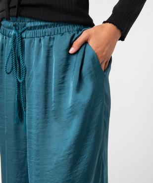Bas de pyjama femme large et satiné vue2 - GEMO(HOMWR FEM) - GEMO