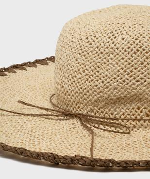Chapeau capeline en paille ajourée femme vue3 - GEMO (ACCESS) - GEMO