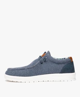 Tennis en toile look chaussures bateau homme vue3 - URBAN STEPS - GEMO