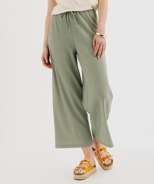 Pantacourt large fluide avec taille ajustable femme vue1 - GEMO 4G FEMME - GEMO