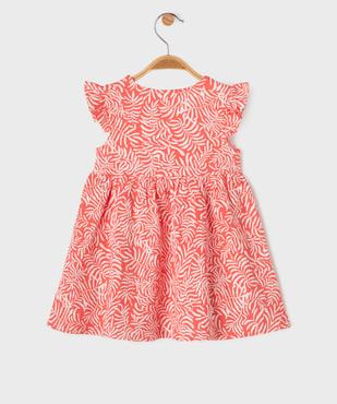 Robe en maille gaufrée à motifs fleuris bébé fille vue3 - GEMO(BEBE DEBT) - GEMO