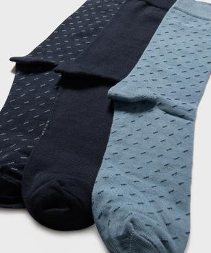 Chaussettes hautes à micro motifs homme (lot de 3) vue2 - GEMO(HOMWR HOM) - GEMO