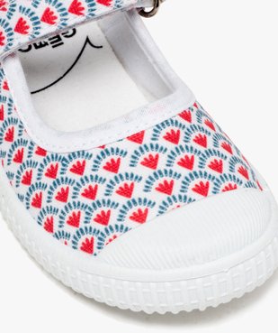 Ballerines fille en toile imprimée et à scratch vue7 - GEMO (ENFANT) - GEMO