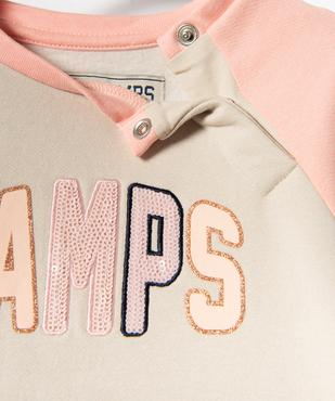 Ensemble bébé fille 2 pièces : robe sweat + legging - Camps United vue3 - CAMPS UNITED - GEMO