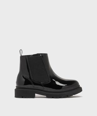 Boots Chelsea vernies à imprimé animal fille vue1 - LOVELY WINGS GEMO FOR GOOD - GEMO