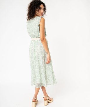 Robe sans manches avec volants sur le buste femme vue3 - GEMO(FEMME PAP) - GEMO