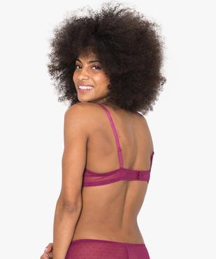 Soutien-gorge à bonnets coqués en dentelle vue2 - GEMO(HOMWR FEM) - GEMO