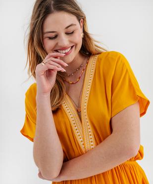 Robe de plage en viscose fluide femme vue2 - GEMO (PLAGE) - GEMO