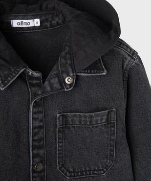 Chemise en jean à manches longues et capuche garçon vue4 - GEMO (ENFANT) - GEMO