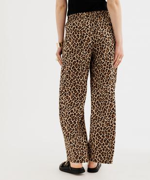 Pantalon fluide imprimé coupe large femme vue3 - GEMO 4G FEMME - GEMO