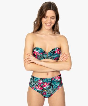 Haut de maillot de bain femme forme bandeau à armatures vue3 - GEMO (PLAGE) - GEMO