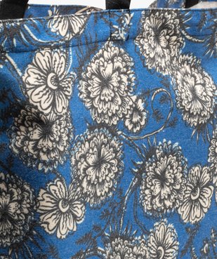 Tote bag en toile à motifs fleuris vue3 - GEMO (ACCESS) - GEMO