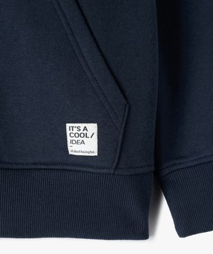 Sweat à capuche avec fermeture zippée garçon vue2 - GEMO (JUNIOR) - GEMO