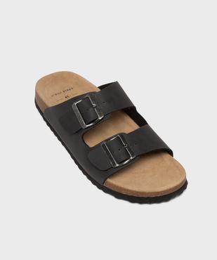 Mules à larges brides avec semelle intérieure cuir homme - Urban Steps vue5 - URBAN STEPS - GEMO