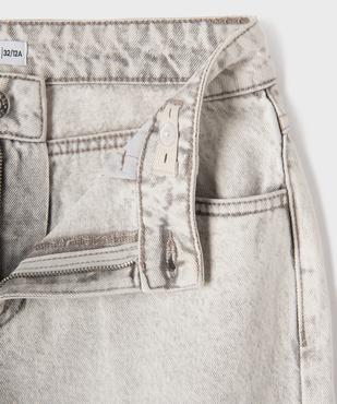 Jean baggy en denim de coton délavé fille vue2 - GEMO 4G FILLE - GEMO