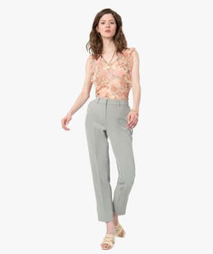 Blouse femme sans manches en voile à motifs fleuris vue5 - GEMO(FEMME PAP) - GEMO