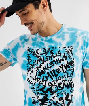 Tee-shirt manches courtes avec motif Smiley - Smiley World vue2 - SMILEY WORLD - GEMO