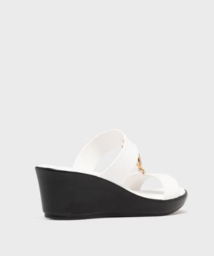 Mules à talon compensé et larges brides fantaisie femme vue4 - VALENTINA BALDA - GEMO